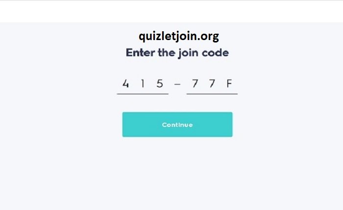 Quizlet code join